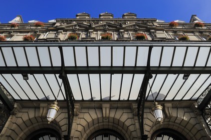 France, Paris (75), l'hotel Concorde Opéra Paris relié à la Gare Saint Lazare fut fondé en 1889 par la Compagnie des Chemins de fer de l'Ouest qui gérait le réseau ferré entre Paris et la Normandie et ses ports transatlantiques