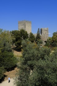 Portugal, région du Minho, Guimaraes, ville classée Patrimoine Mondial de l' UNESCO, le chateau fort aux sept tours