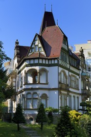 France, Bas-Rhin (67), Strasbourg, quartier de la Neustadt datant de la periode allemande, le manoir du Contades aussi appelée  villa Osterloff ou Gunderloch (1901) de style pittoresque historiciste
