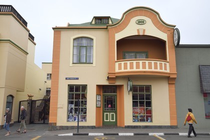 Namibia, Erongo region, Swakopmund seaside resort founded in 1892 by German settlers, Drugstore and Pharmacy dating from 1909 in Kaiser Wilhelm Strasse (now Sam Nujoma Avenue)