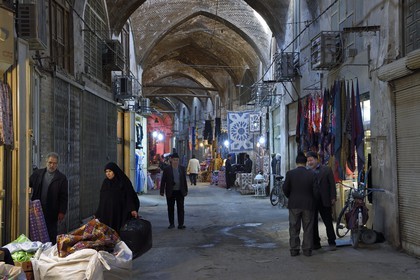 Iran, Isfahan Province, Isfahan, Bazar-e Bozorg (Great Bazaar), a massive covered bazaar which dates back almost 1300 years