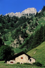 France, Hautes Alpes, a chalet in the Vallee Etroite (narrow valley), in the north of Briancon