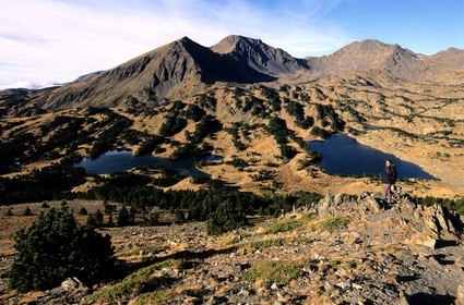 France, Pyrénées-Orientales (66), plateau du Capcir, étangs de Campoureils et le pic Péric (2810 M)