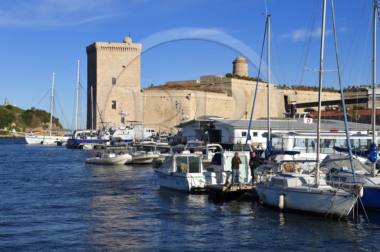 France, Bouches-du-Rhône (13), Marseille, le Fort Saint Jean à l'entrée du Vieux Port
