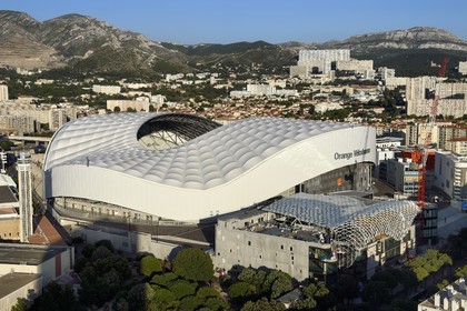 France, Bouches-du-Rhône (13), Marseille, quartier Rond point du Prado, le stade Vélodrome