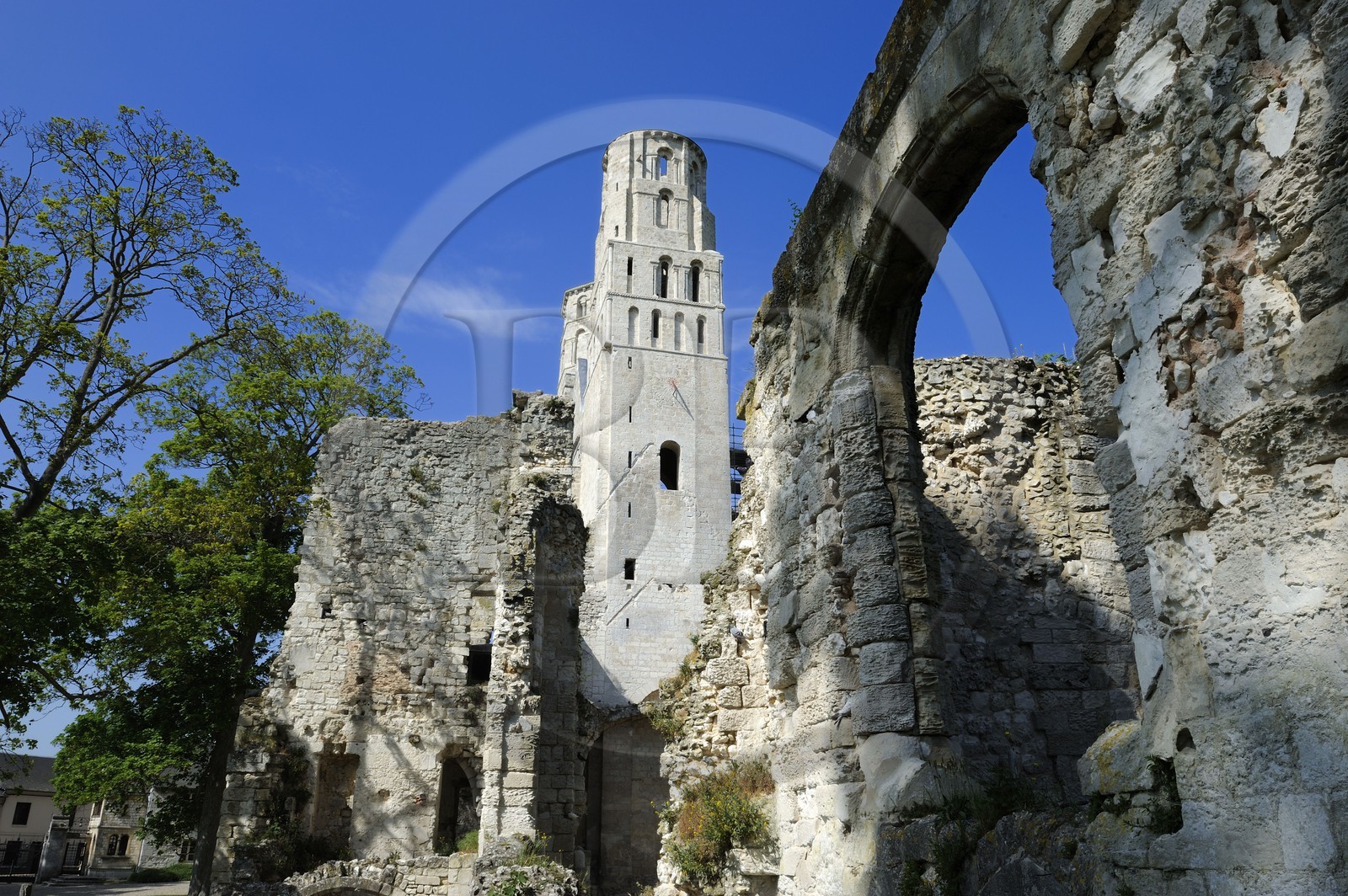 France, Seine-Maritime (76), Pays de Caux, Jumièges, abbaye Saint-Pierre de Jumièges fondée au VIIe siècle