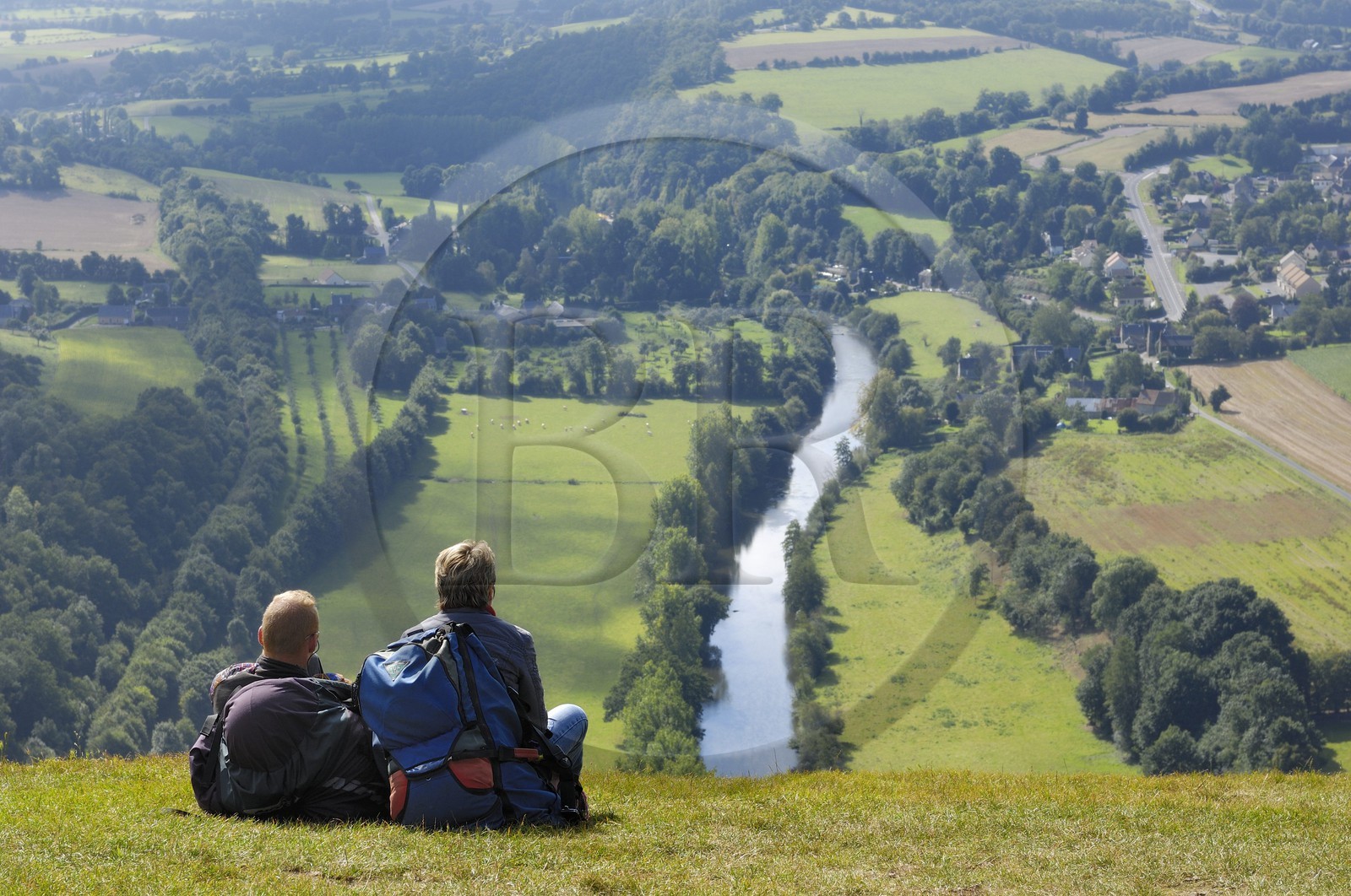 France, Calvados (14), la Suisse normande, Clécy, la vallée de l'Orne depuis la route des crêtes