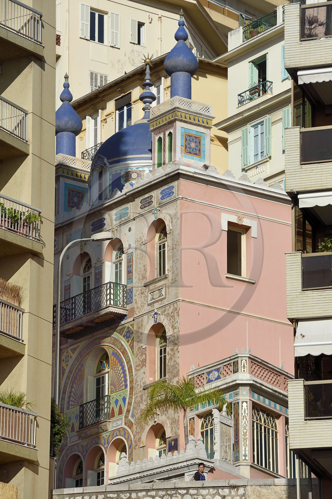 Principauté de Monaco, Monaco, quartier Moneghetti, Villa Danichgah de style persan sur le boulevard du Jardin Exotique