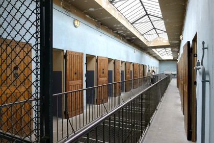 France, Rhône (69), Lyon, Mémorial Prison de Montluc, cellules de la galerie du 2ème étage où fut enfermé Jean Moulin