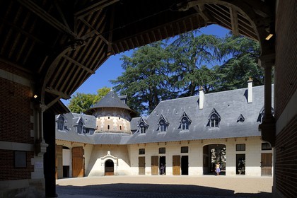 France, Loir et Cher, Loire Valley, listed as World Heritage by UNESCO, Chaumont sur Loire castle, stables