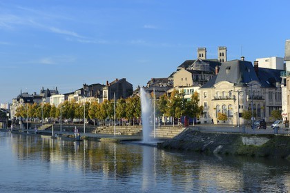 France, Meuse, Verdun, the Quai de Londres and the Cathedral in the background