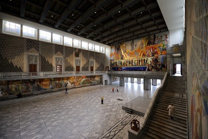 Norway, Oslo, Town Hall (Radhuset), room of the city council of Oslo where the Nobel prize ceremony takes place each year