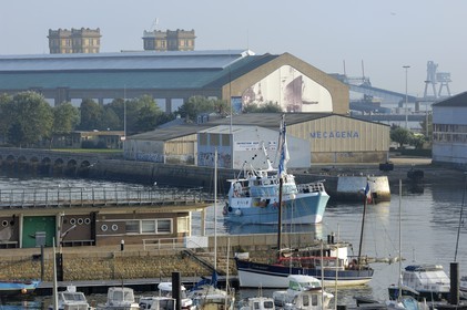 France, Manche, Cherbourg, the port and the Cite de la Mer museum