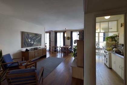 France, Seine-Maritime (76), Le Havre, Centre-ville reconstruit du Havre par Auguste Perret classé Patrimoine Mondial de l'UNESCO, Maison du Patrimoine atelier Perret, appartement temoin de la reconstuction, agencé et meublé année 1950