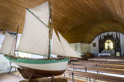 France, Morbihan, Groix Island, ex-voto in the Saint-Léonard chapel in Quelhuit