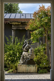France, Paris, the museum of the sculptor Antoine Bourdelle, interior garden, Sapho sculpture (bronze)