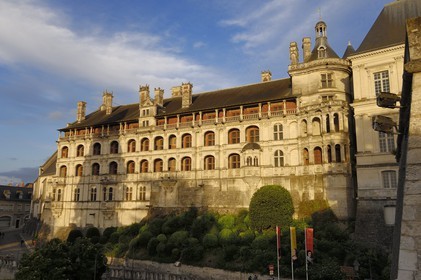 France, Loir et Cher, Loire Valley listed as World Heritage by UNESCO, Chateau de Blois, facade of the Loges in Francois I Wing