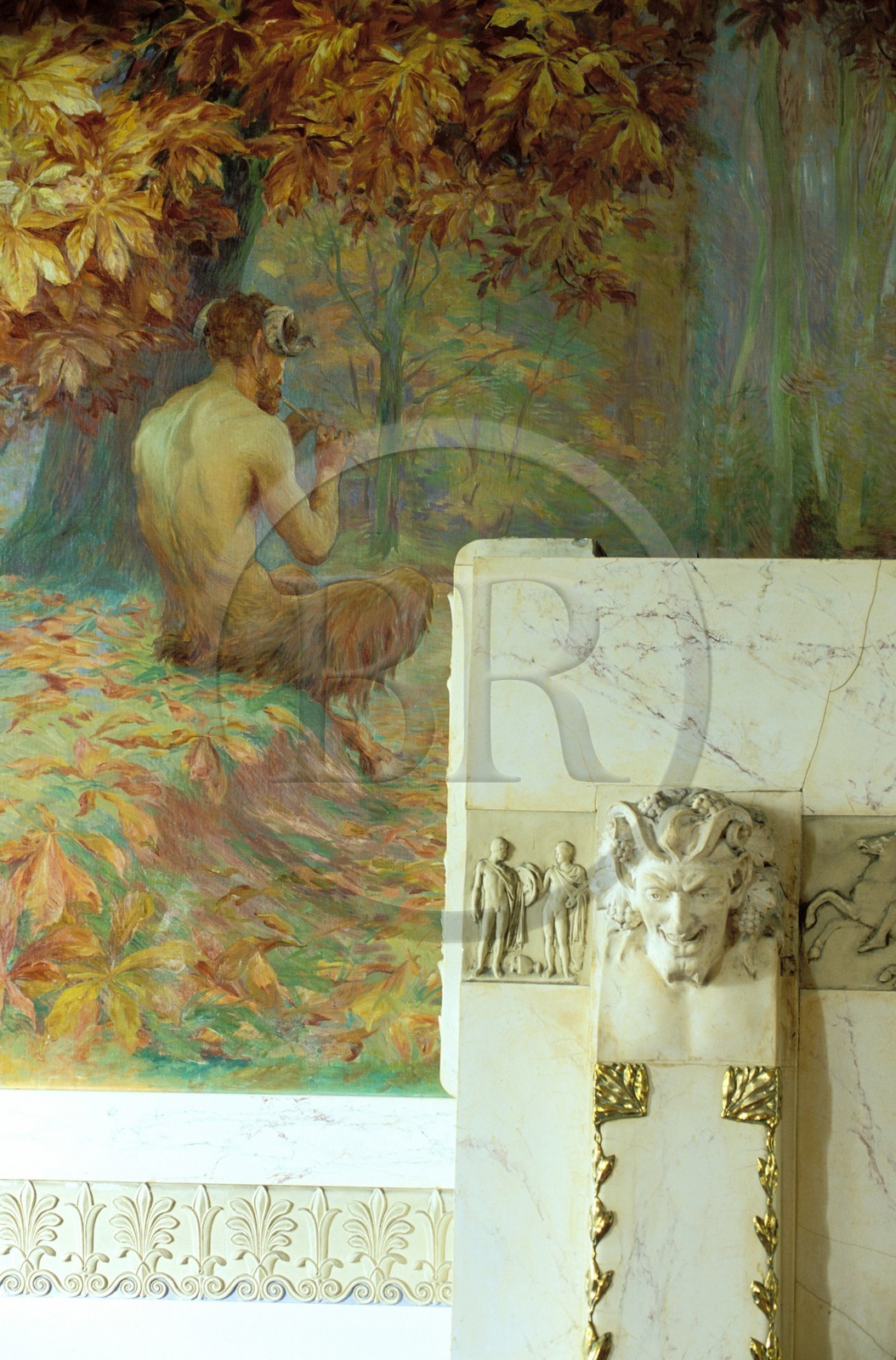 France, Savoie (73), Aix-les-Bains, l' ancien palace Royal-Splendide, détail de décoration intérieure