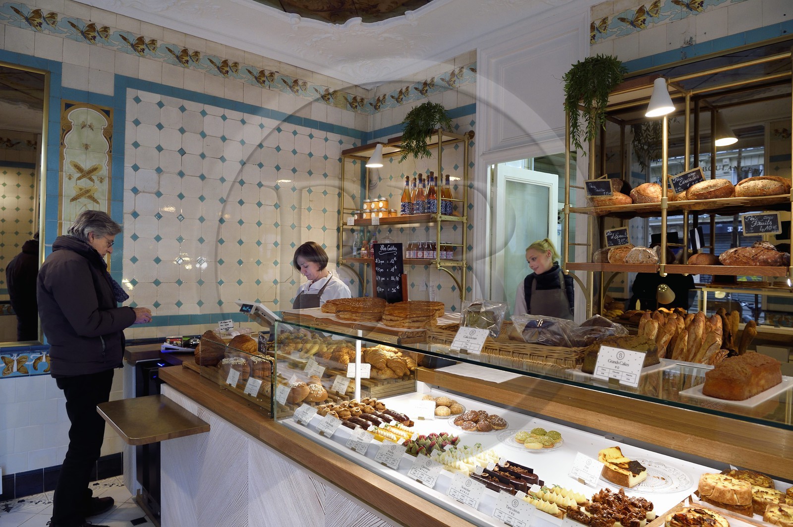 France, Paris (75), Patisserie Boulangerie Boris Lumé dans la rue Caulaincourt