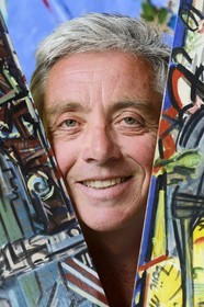 France, Finistere, workshop of the painter Loic Madec