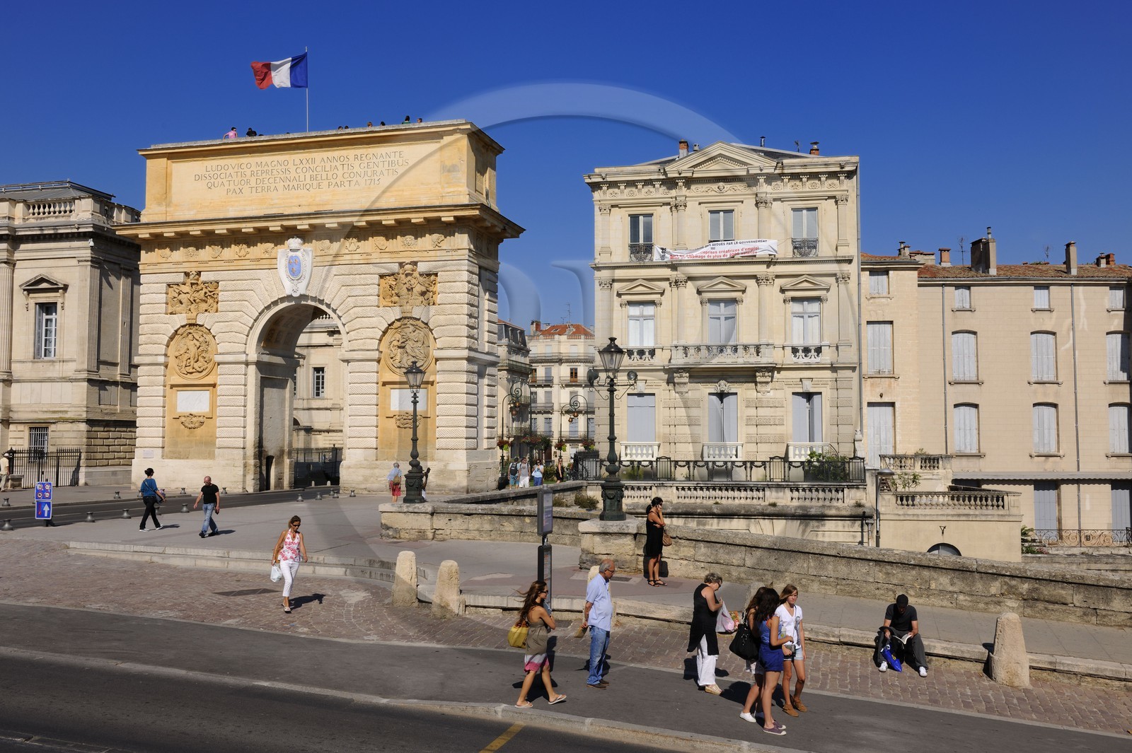 France, Hérault (34), Montpellier, Porte du Peyrou, arc de triomphe
