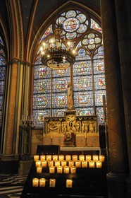 France, Paris (75), Ile de la Cité, cathédrale Notre-Dame de Paris, chapelle du déambulatoire