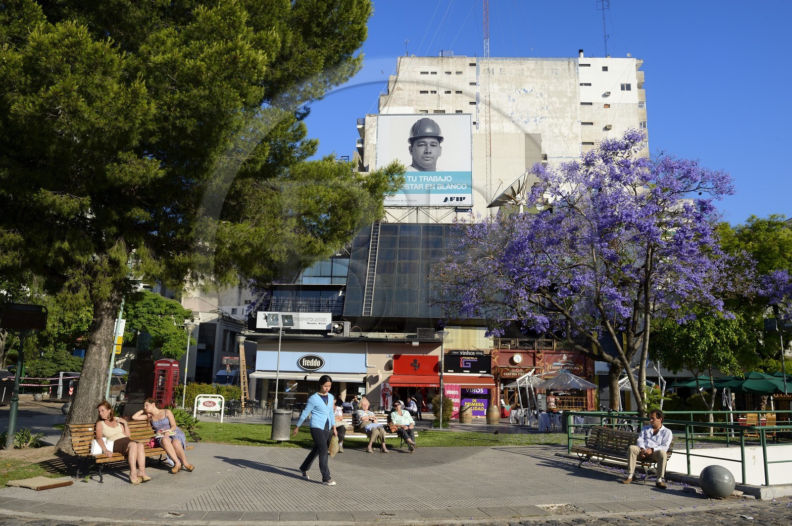 Argentine, Buenos Aires, placette du quartier de la Recoleta