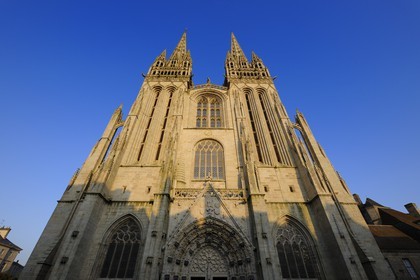 France, Finistère (29), Quimper, la cathédrale Saint-Corentin