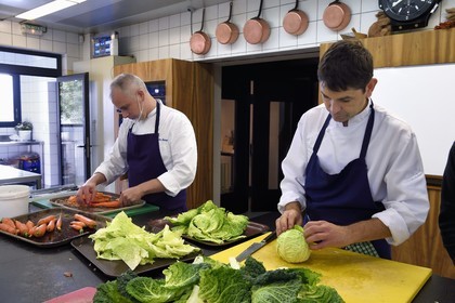 France, Haute Loire, Saint Bonnet le Froid, Régis and Jacques Marcon 3-star restaurant, the chef Jacques Marcon