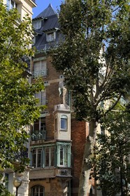 France, Paris (75), le Castel-Beranger, immeuble du 14 rue La-Fontaine de style Art Nouveau  par Hector Guimard