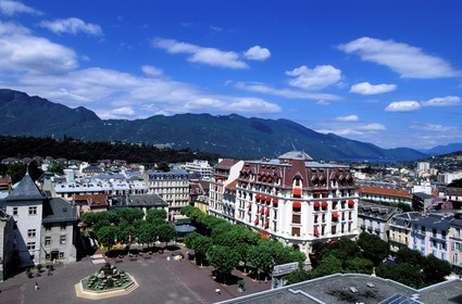 France, Savoie, Aix les Bains, city centre and the Astoria hotel