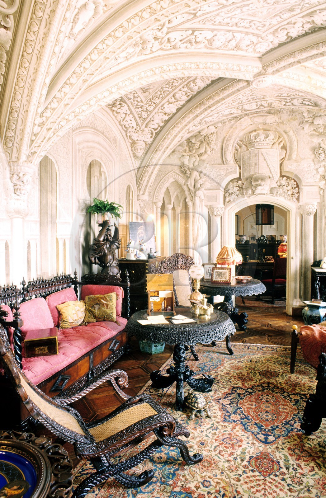 Portugal, Estrémadure, Sintra, Palais National de Pena (Palacio Nacional da Pena), un des salon