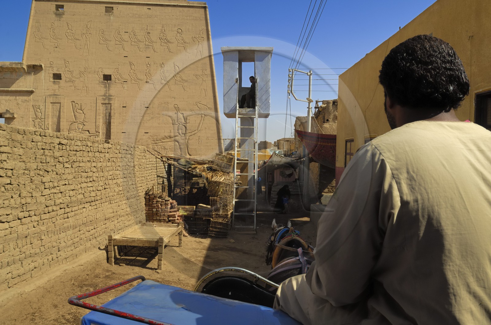 Egypte, Haute Egypte, vallée du Nil, Edfou, temple dédié au dieu Horus