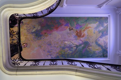 France, Meurthe-et-Moselle (54), Nancy, la maison Bergeret de style Art Nouveau, plafond de Victor Prouvé