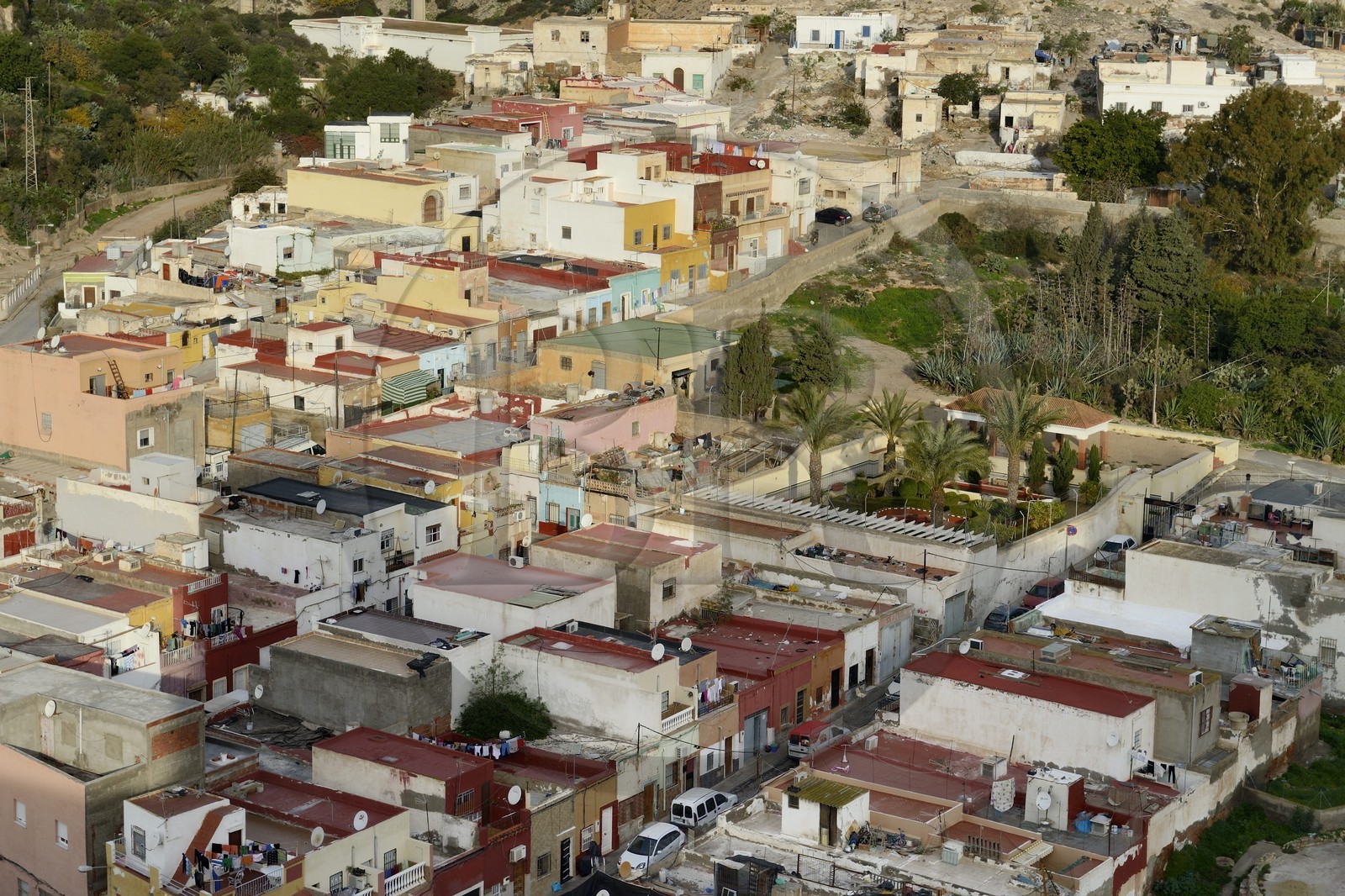 Espagne, Andalousie, Almeria, quartier des gitans et des pecheurs de La Chanca dans la vieille ville