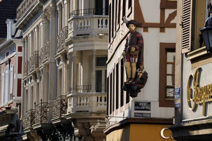 France, Haut Rhin, Mulhouse, Cafe Guillaume Tell (William Tell coffee house), Passage de l'Hotel de Ville (Passageway of town hall)