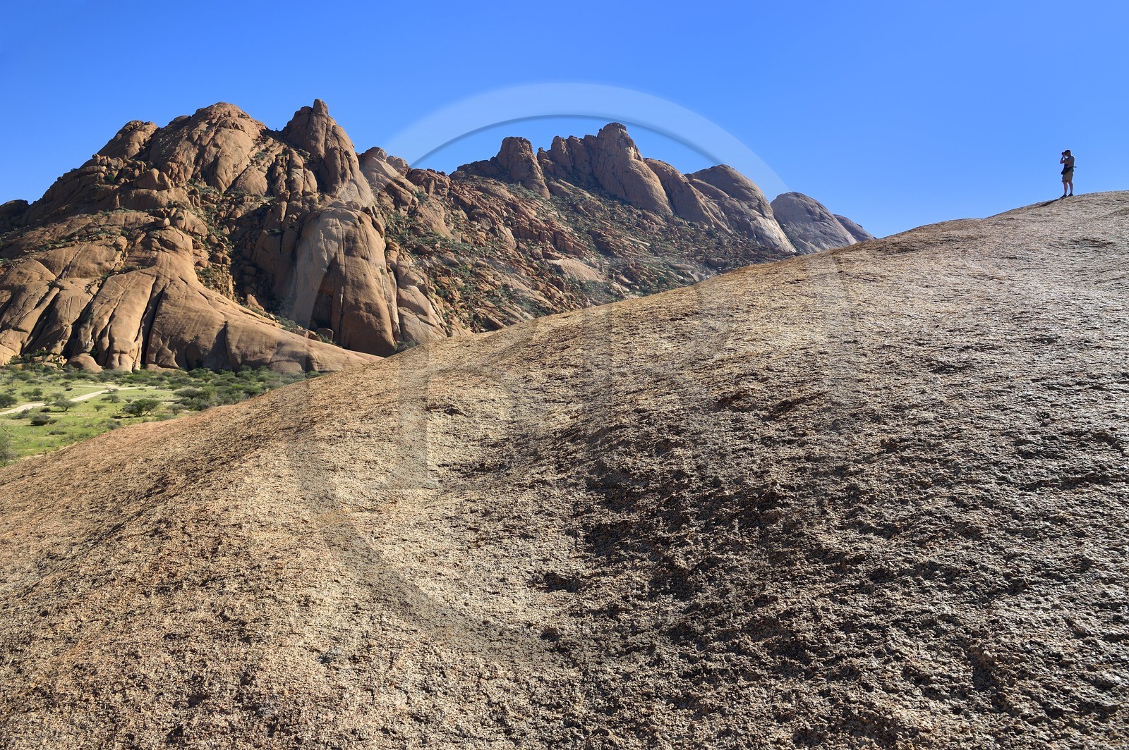 Namibia, Erongo region, Damaraland, the Great Spitzkoppe or Spitzkop (1784 m), granite mountain in the Namib Desert