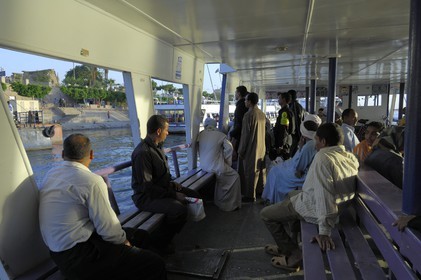 Egypt, Upper Egypt, Nile Valley, Luxor, the Nil and the western bank, Ferry connecting the two banks of the Nile