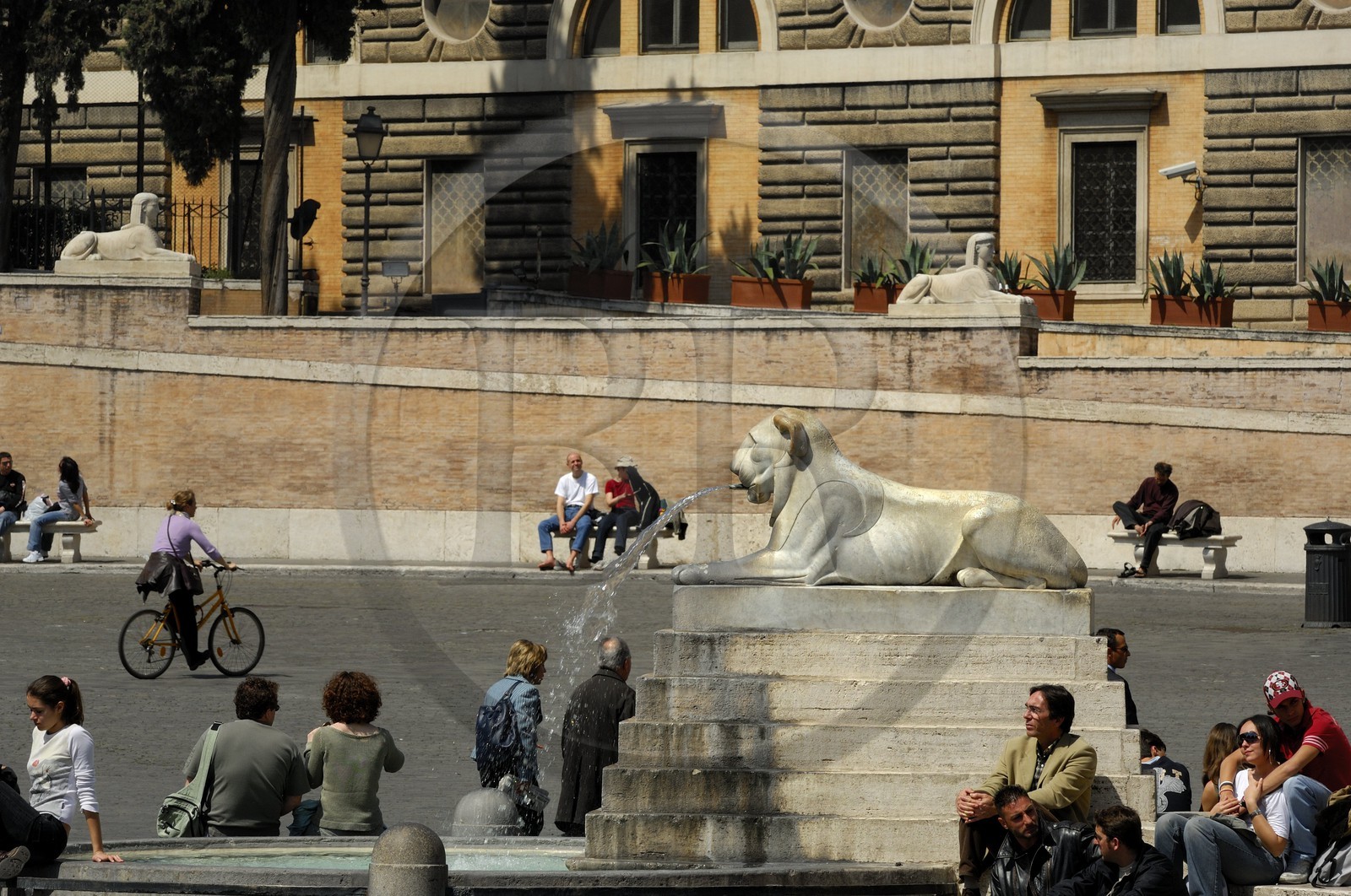 Italie, Latium, Rome, centre historique classé Patrimoine Mondial de l'UNESCO, piazza del Popolo