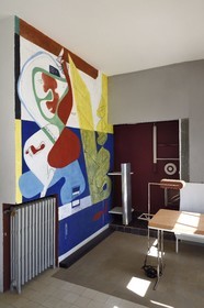 France, Alpes Maritimes (06), Roquebrune-Cap-Martin, Cap Martin, sentier du Buse, Villa E1027 conçue par l'architecte et designer Eileen Gray pour l'architecte Jean Badovici, peinture murale de Le Corbusier (Demande d'autorisation nécessaire avant publication)