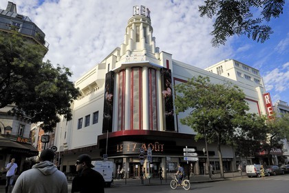 France, Paris (75), Boulevard Poissonnière, facade art-déco du cinema Grand Rex