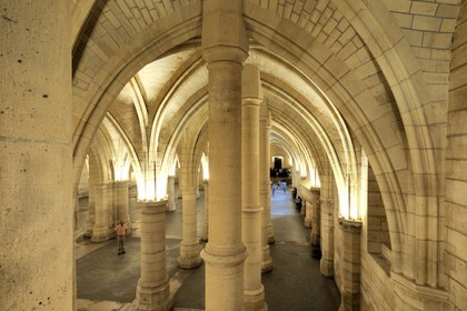 France, Paris, Ile de la Cite, the Conciergerie in the Palais de Justice (Courthouse), hall of Men-at-Arms