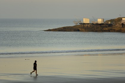 France, Charente-Maritime (17), Royan, carrelets de la  conche de Pontaillac