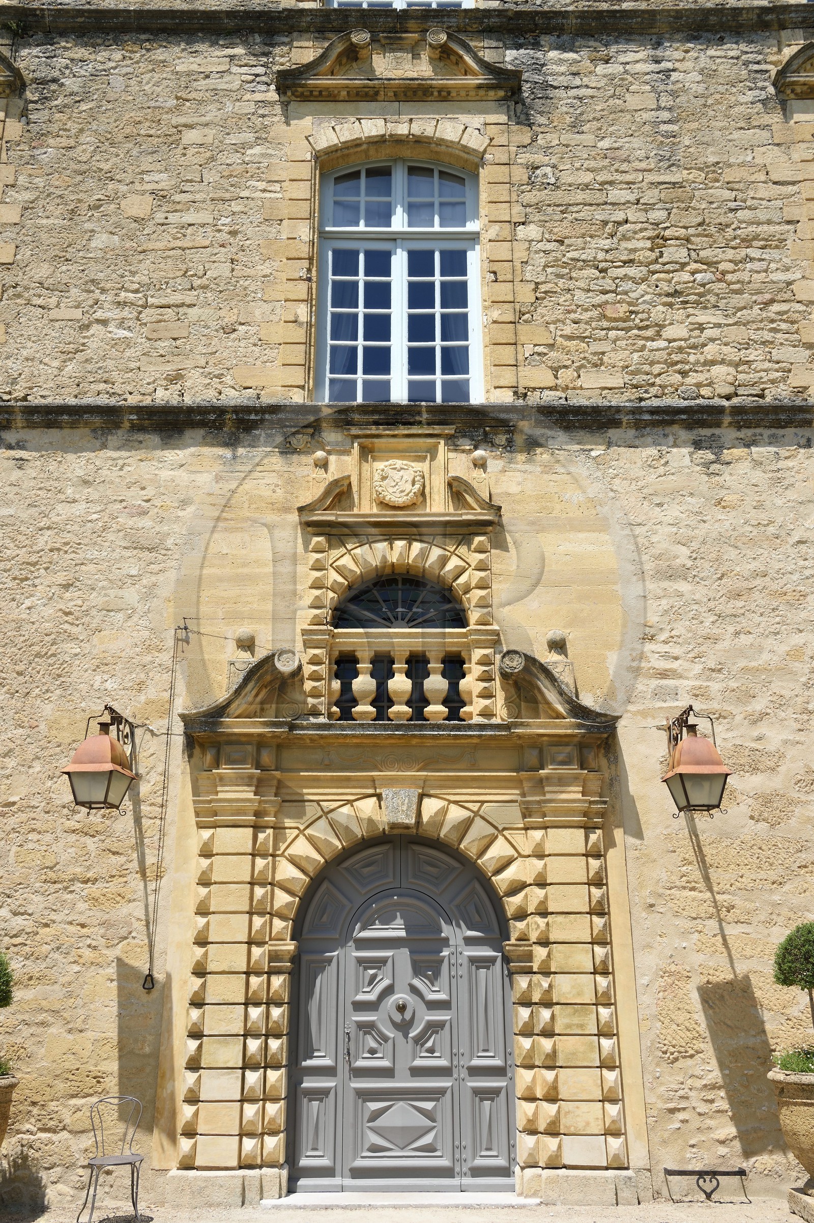 France, Vaucluse, Parc Naturel Regional du Luberon (Natural Regional Park of Luberon), Ansouis, labelled Les Plus Beaux Villages de France (The Most Beautiful Villages of France), Ansouis castle
