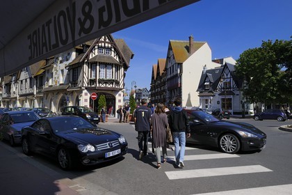 France, Calvados (14), Pays d'Auge, Deauville, maison à pans de bois du Grand Magasin Printemps