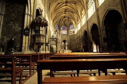 France, Gers (32), cathédrale Saint-Gervais-Saint-Protais à Lectour