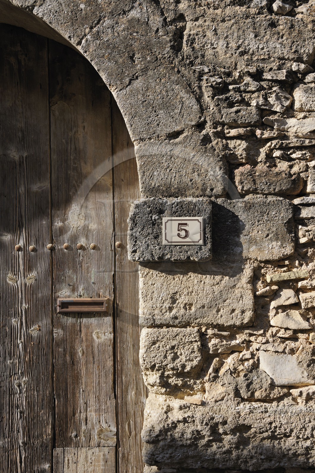 France, Gard, region of the Pays d'Uzege, Saint-Maximin, detail of a farmhouse gate