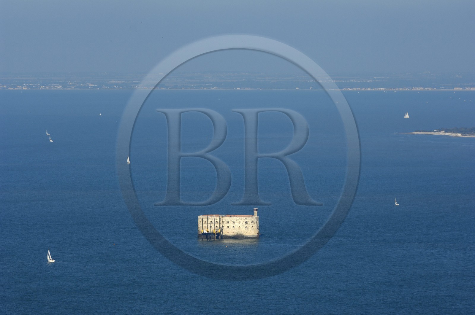 France, Charente-Maritime (17), Fort Boyard (vue aérienne)
