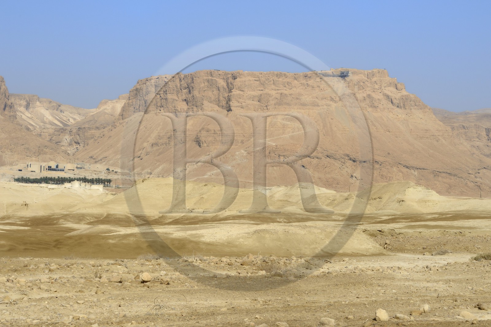 Israel, désert du Neguev, forteresse de Massada, classée Patrimoine Mondial de l'UNESCO