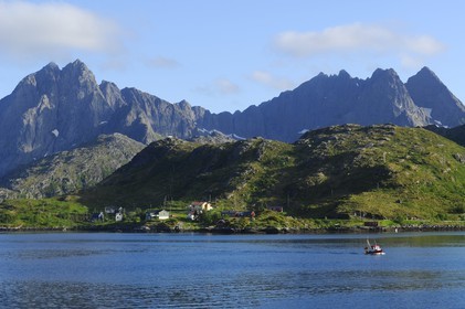 Norway, Nordland County, Lofoten Islands, Moskenes island, the Selfjorden